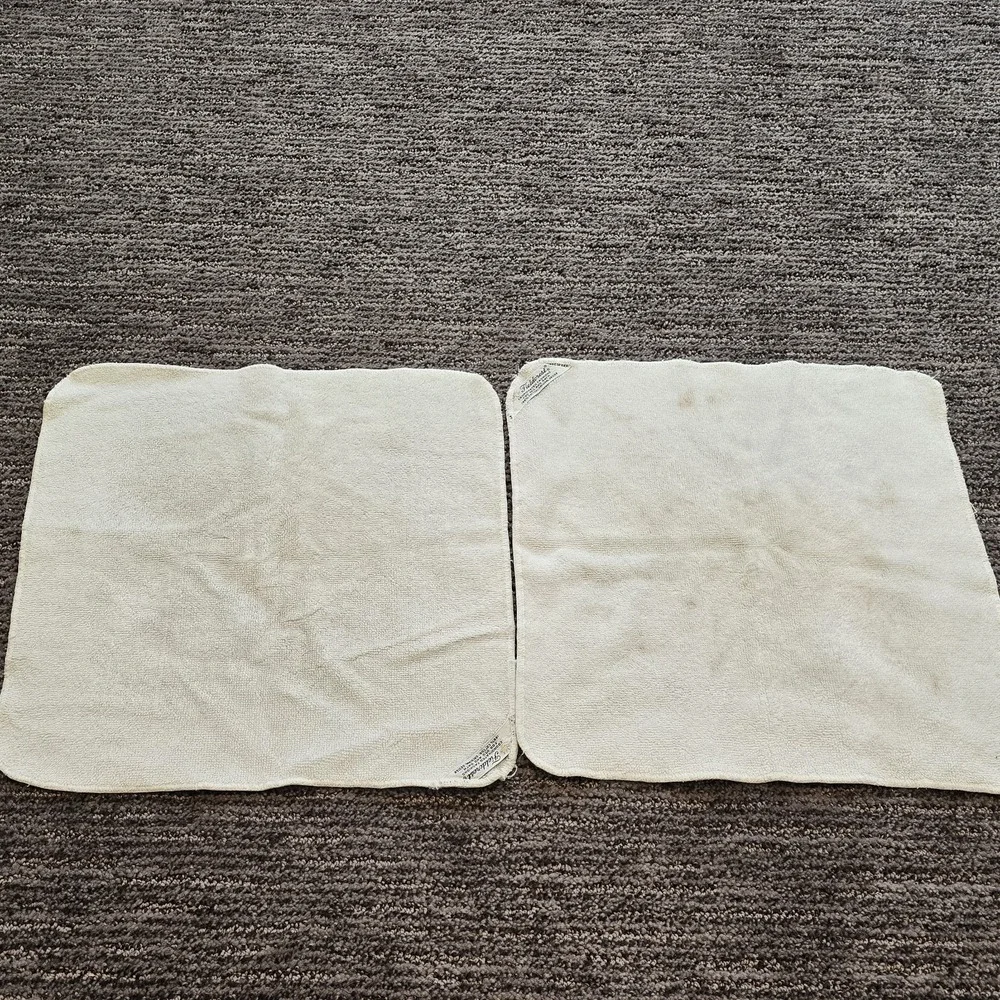 Vintage 70s Fieldcrest Yellow‎ White Floral Washcloth 13x12